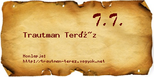 Trautman Teréz névjegykártya